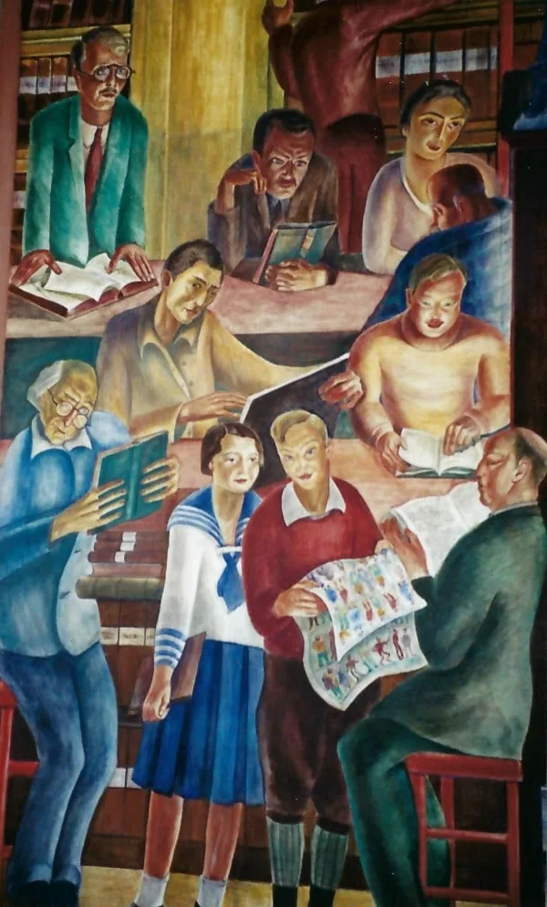 Coit Tower Murals Library Bernard Zakheim 10x10 A