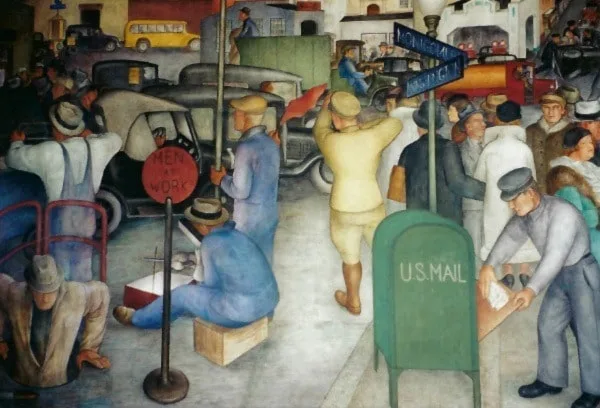 Coit Tower Murals City Life Men at Work Victor Arnautoff 10x36 A