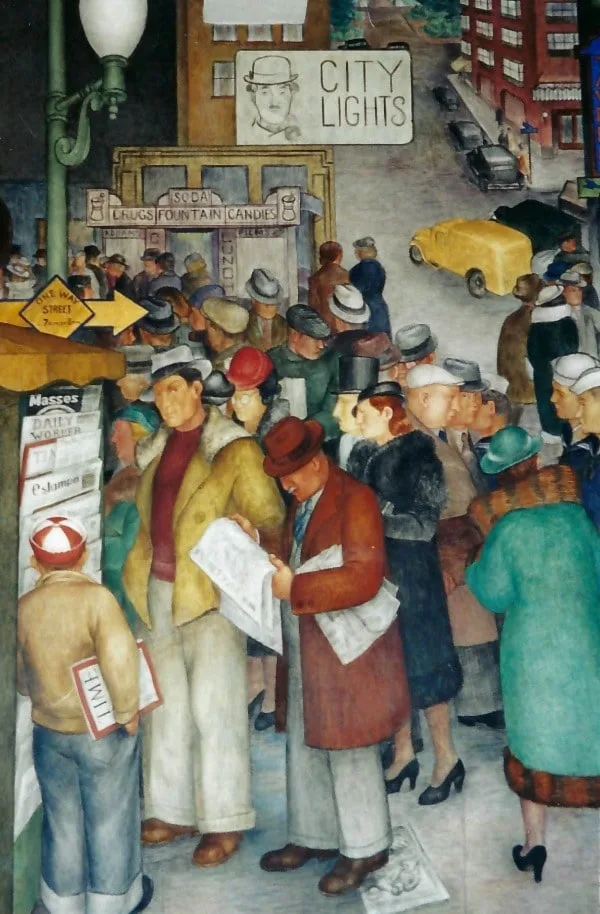 Coit Tower Murals City Life Newspaper Stand Victor Arnautoff 10x36 C