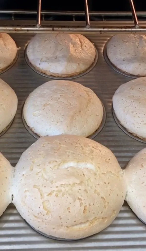 Angel Food Cupcakes Bake on Middle Rack
