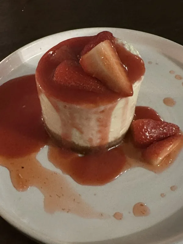 Best London Pubs The Albion Vanilla Cheesecake with Gingerbread Biscuit Base and Seasonal Berries