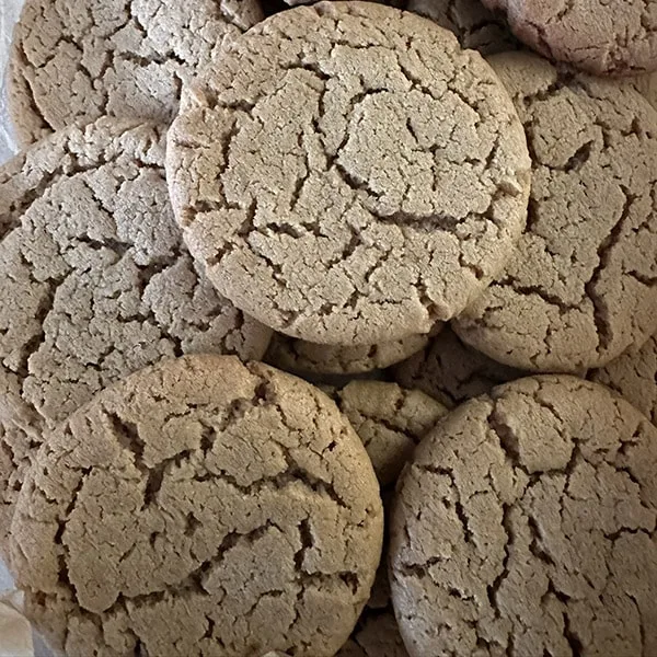 Chewy Peanut Butter Cookies in Airtight Container