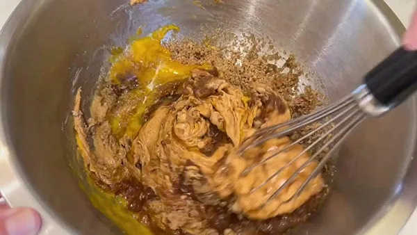 Chewy Peanut Butter Cookies Whisk the Wet Ingredients