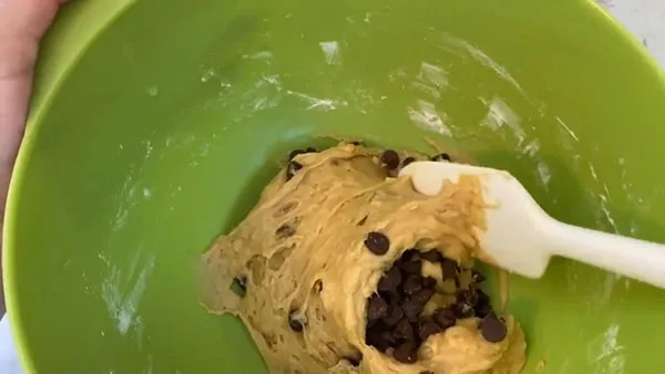 Chocolate Chip Blondies Mix Add Chocolate Chips and Fold Gently