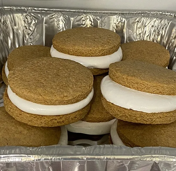 Chocolate Marshmallow Pies Chill in the Freezer