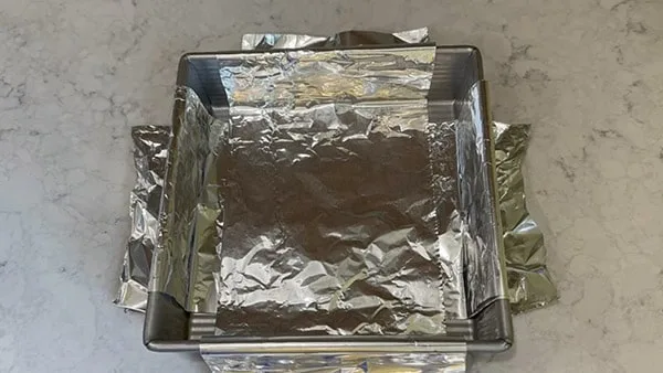 Easy Lemon Bars Line Baking Pan with Foil