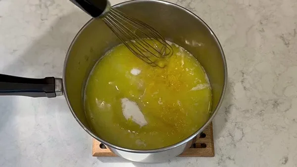 Easy Lemon Curd Whisk in Sugar, Lemon Juice, Lemon Zest, Salt