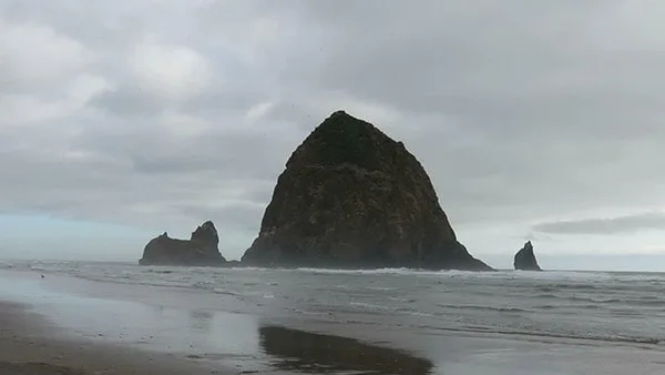 Haystack Rock Oregon Clouds