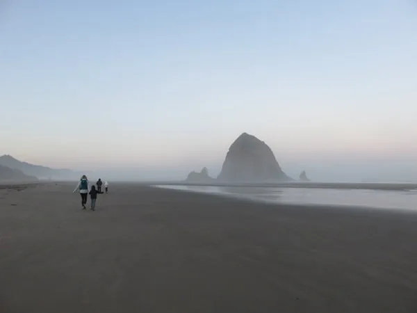 Haystack Rock Oregon Morning Mist