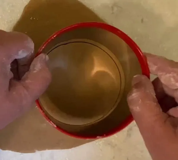 Soft Honey Cookies Cut Out Rounds with Cookie Cutter