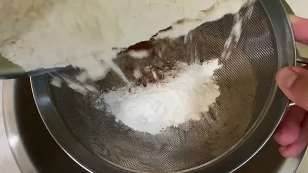 Soft Honey Cookies Sift in Dry Ingredients