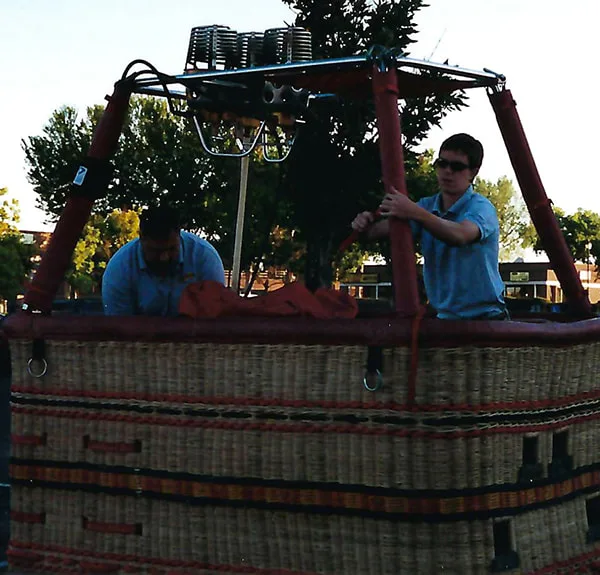 Hot Air Balloon Inside The Basket