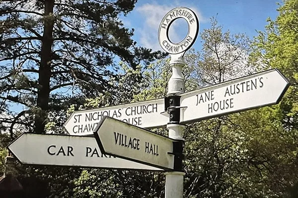 Jane Austen House Sign Post