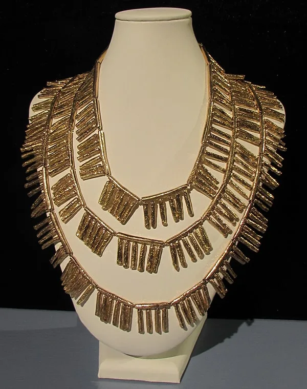 Millicent Rogers Museum Sunset Straws Rose Gold Necklace Designed by Millicent Rogers