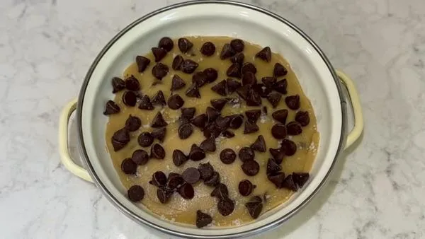 Mini Skillet Cookie Sprinkle Sea Salt on Top