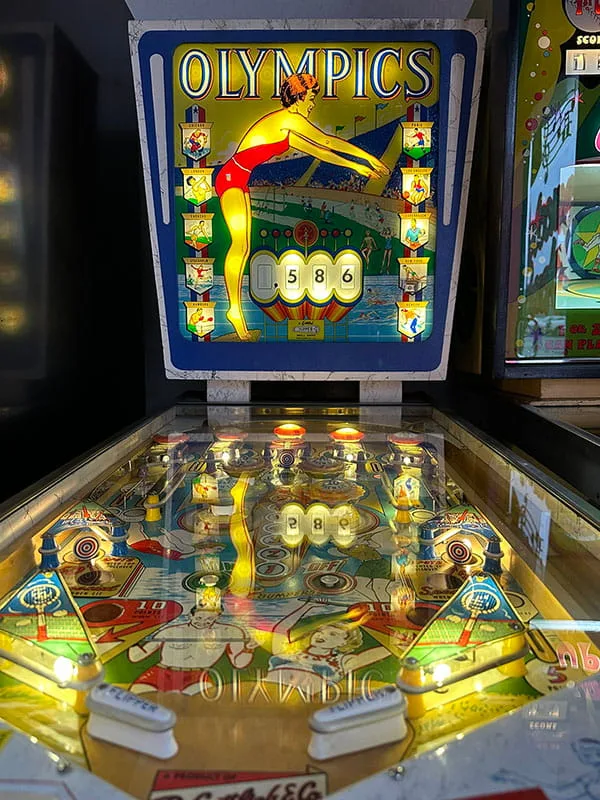 Musee Mecanique San Francisco Olympics Pinball Machine
