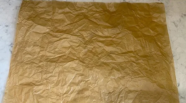 No Knead Dutch Oven Bread Crumple Parchment Paper Lay Flat