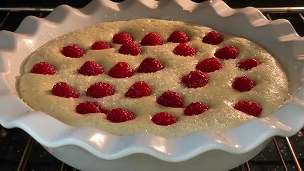Raspberry Buttermilk Cake Bake at 350 for 10 Minutes
