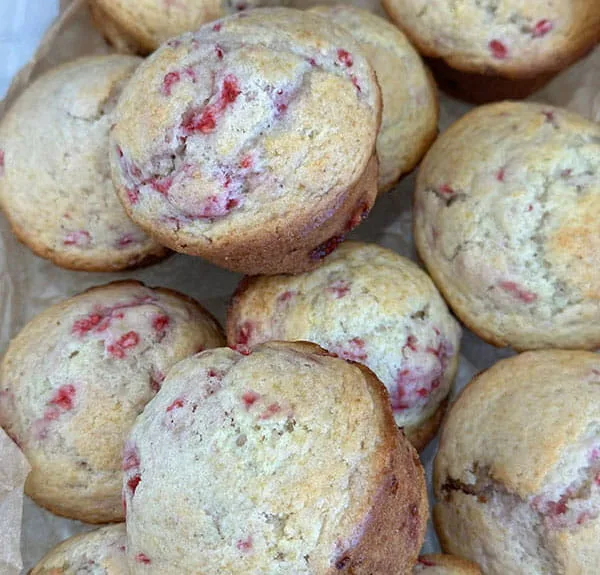 Raspberry Muffins with Frozen Raspberries