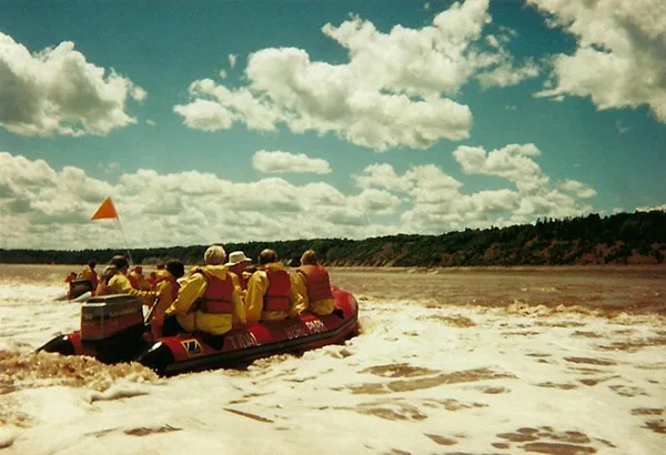 Tidal Bore Rafting Waiting for the Waves