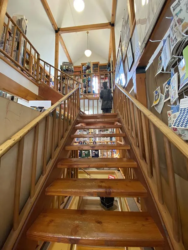 Cape Cod Bookstores Titcomb's Bookshop Stairs to Second Floor